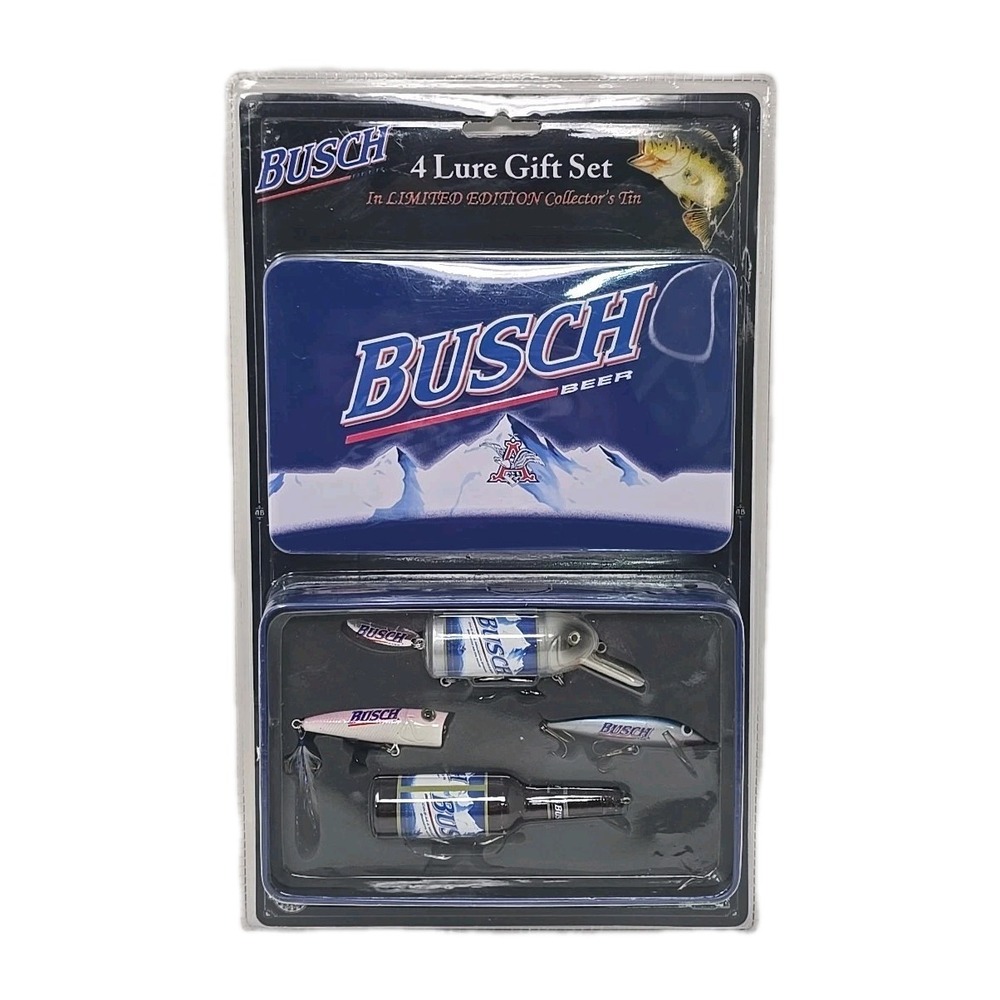 Busch Beer Advertising Fishing Lures 4 In Sealed Original Package Rare Vtg U132